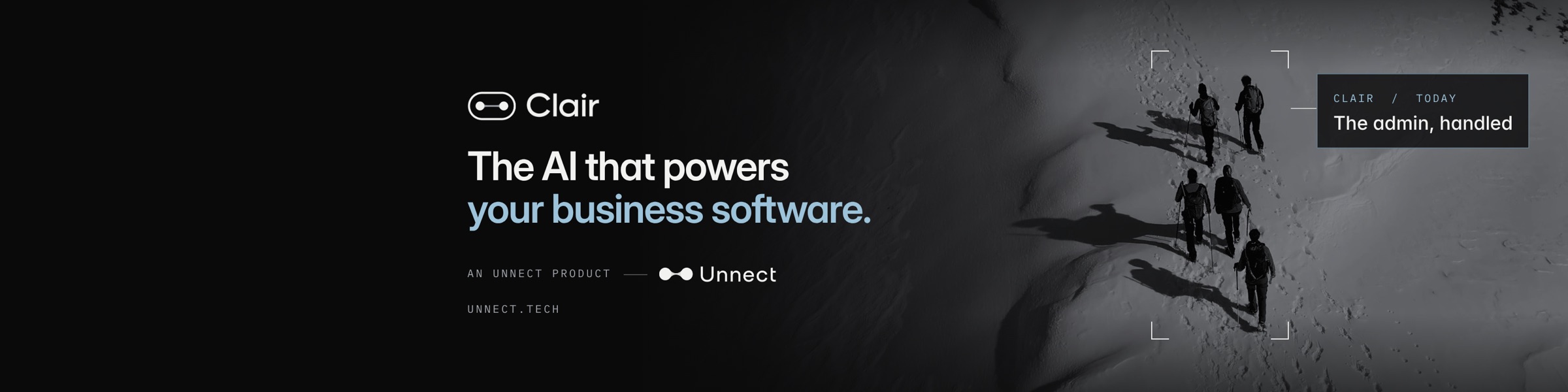 Clair: the AI that powers your business software. An Unnect product.